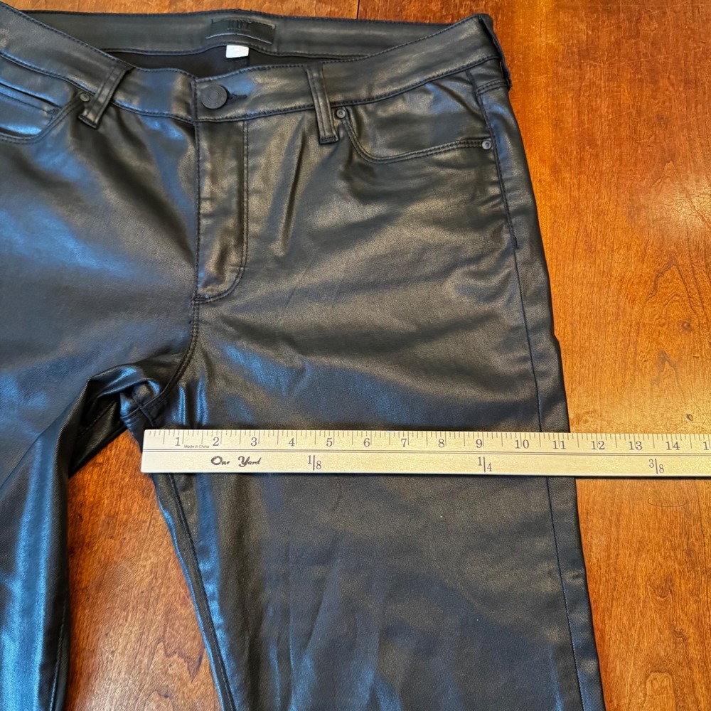 KUT from the Kloth Pants Womens 12 Black Coated Skinny KP2100MA1N Faux Leather - Picture 9 of 11